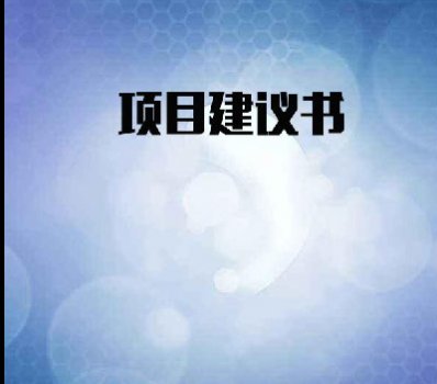 <b>项目建议书</b>