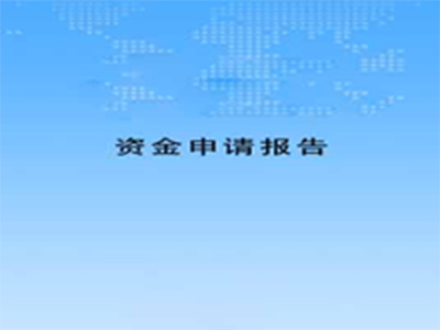 项目资金申请报告