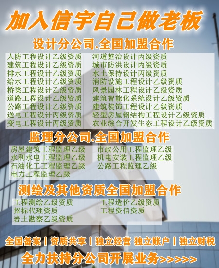 监理加盟:资质详情